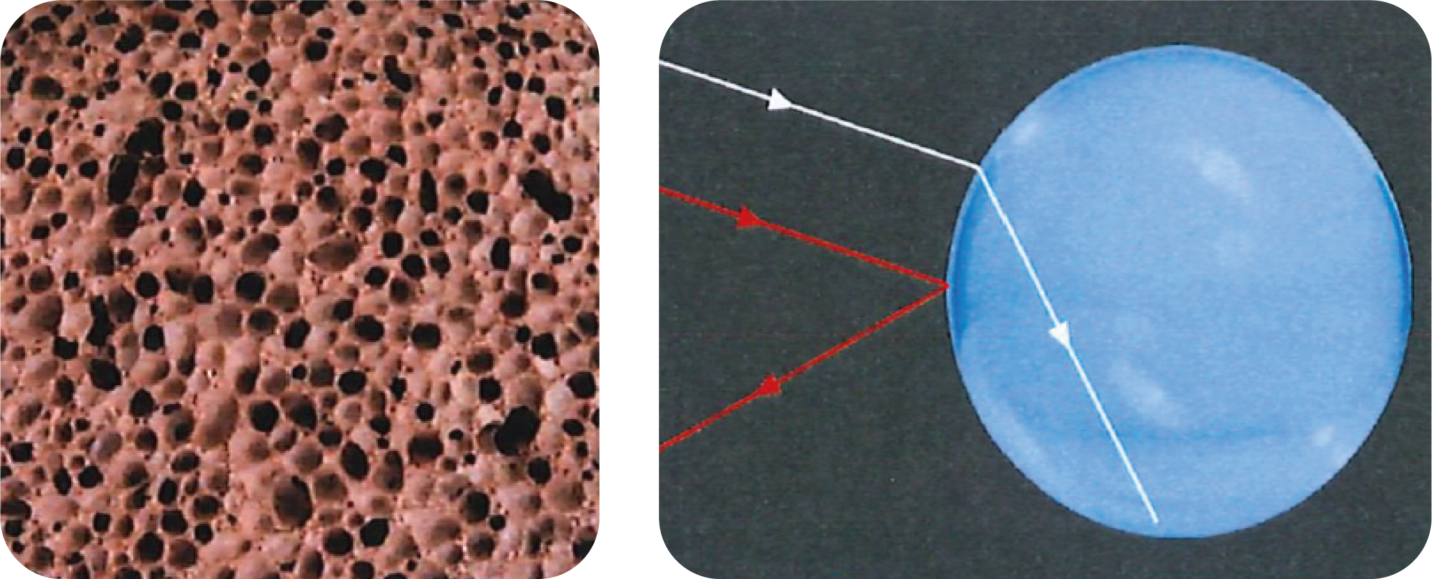 Roche volcanique et aspect microporeux