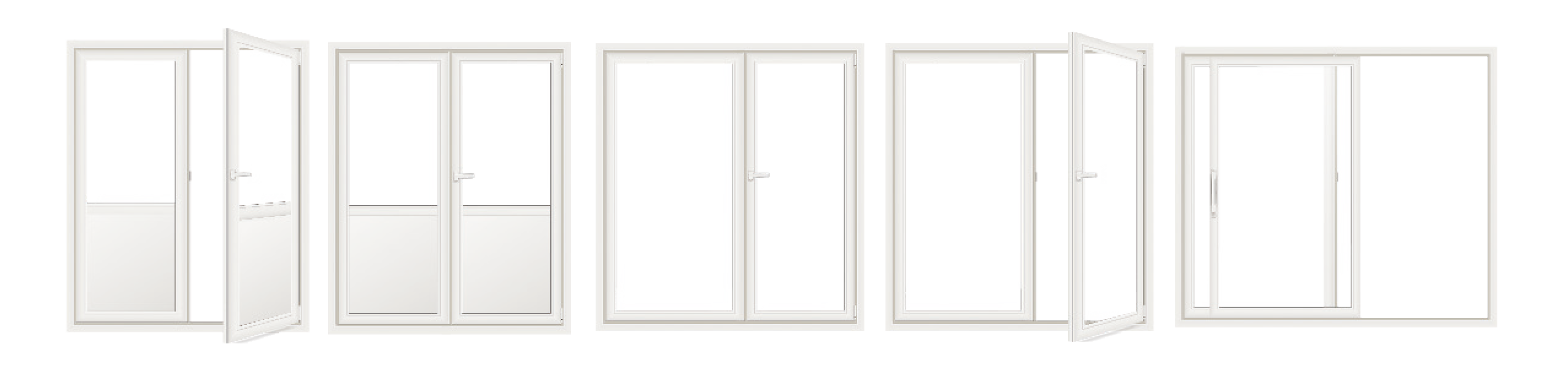 Différentes formes et modèles de porte-fenêtre