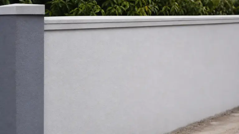 Habillage d’un muret en parpaing avec enduit extérieur