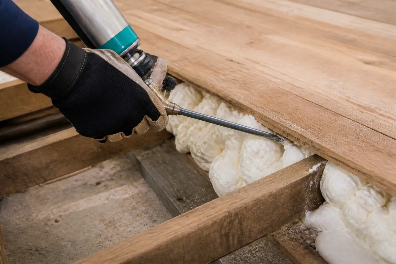 Mousse expansive sous un parquet qui grince